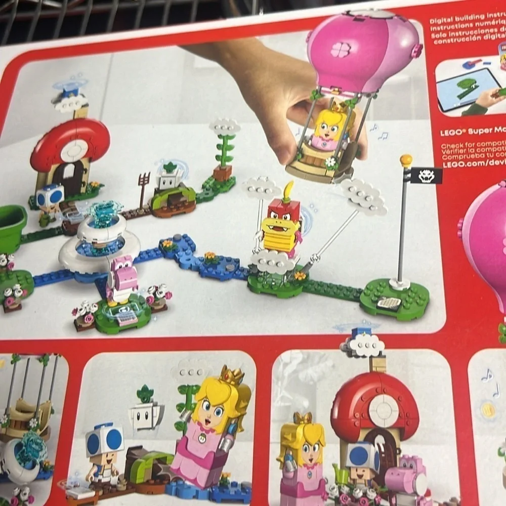LEGO Super Mario Peach's Garden Balloon Ride Expansion Set 71419 with Pom Pom